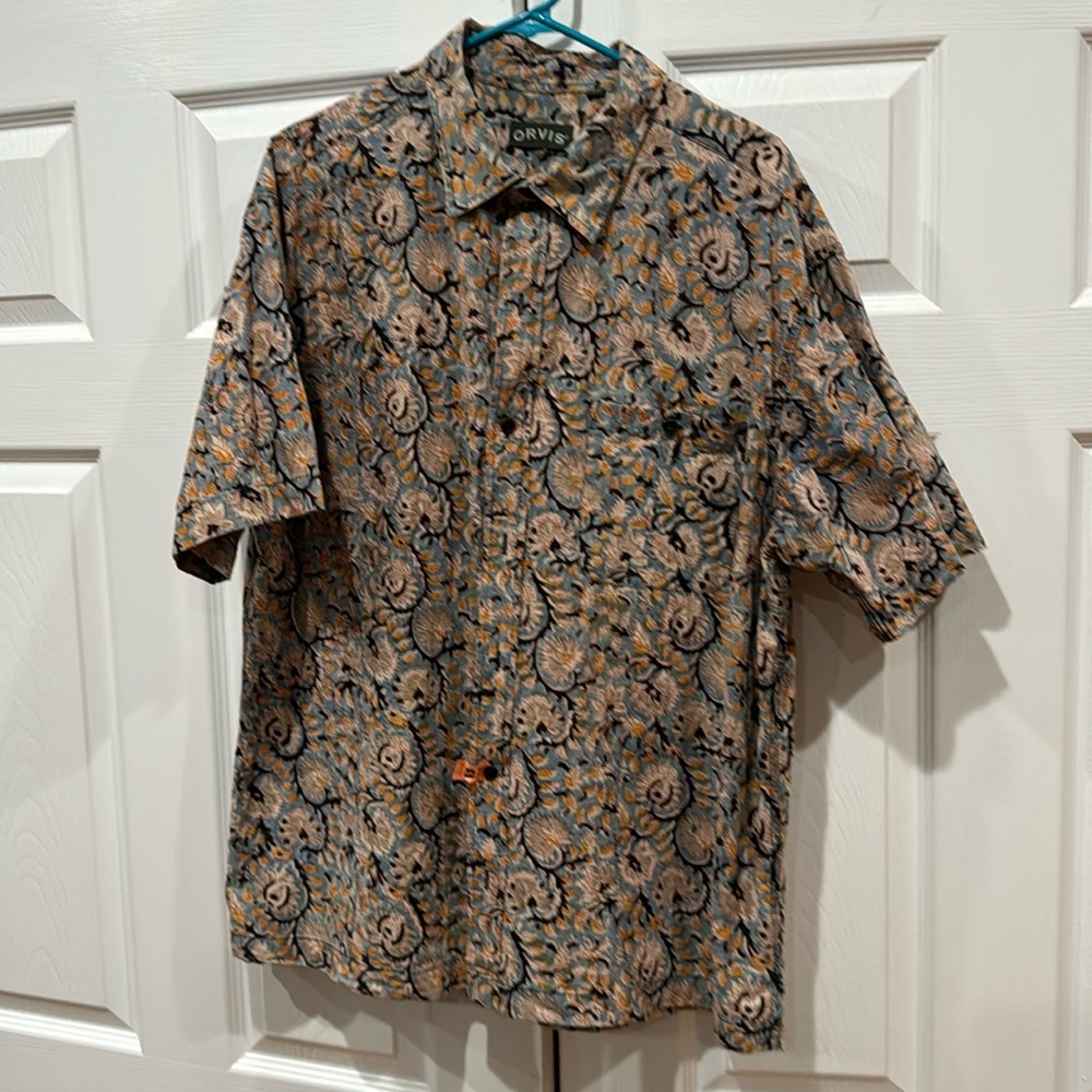 Orvis XL short-sleeve shirt.